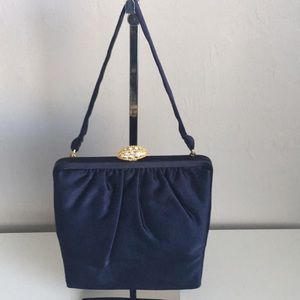 Beautiful Crown Lewis blue satin bag💕